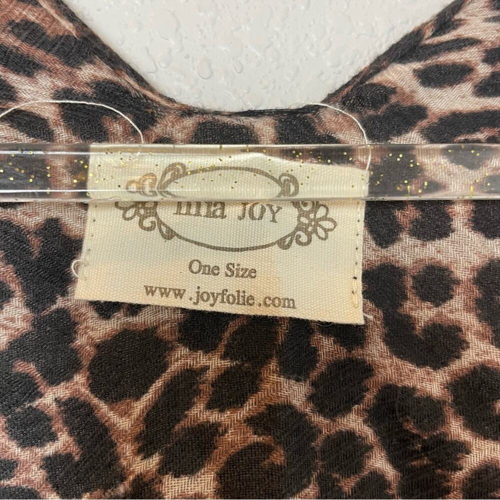 MIA JOY JOYFOLIE Leopard Print Kimono One Size - Picture 3 of 7